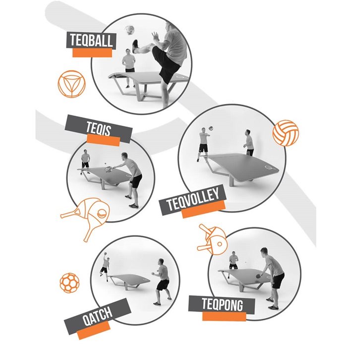 שולחן משחק חוץ טקבול מקורי דגם LITE רב שימושי 393022 מבית TEQBALL