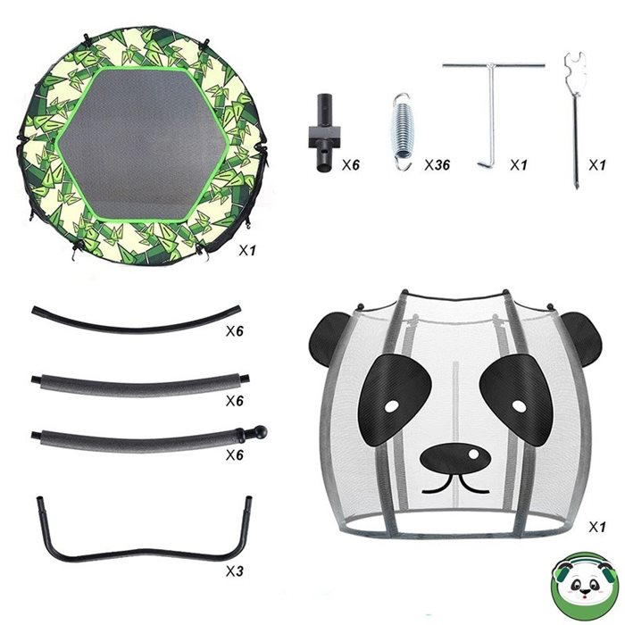 טרמפולינה 55 אינץ'; 303015 עם רשת פנדה JUMPANDA